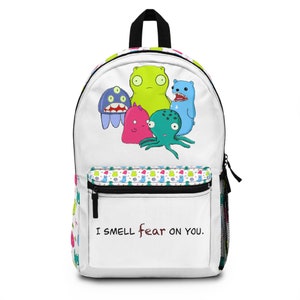 Bob’s Burgers backpack, Kuchi Kopi backpack, Louis Belcher toys bag, I smell fear on you backpack, Bobs burger book bag