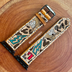 Tooled Leather Watch Band - Custom