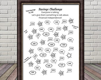 Savings Challenge | Printable | Savings Tracker | Give Them Something To Talk About 1150