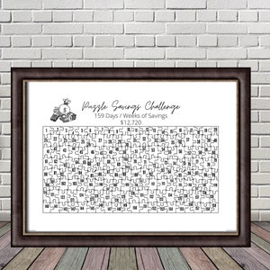 Savings Challenge | Printable | Savings Tracker | Puzzle