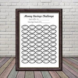 Savings Challenge | Printable | Savings Tracker | Football