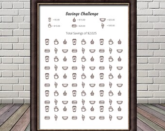 Savings Challenge | Printable | Savings Tracker | 2,025 Dollars