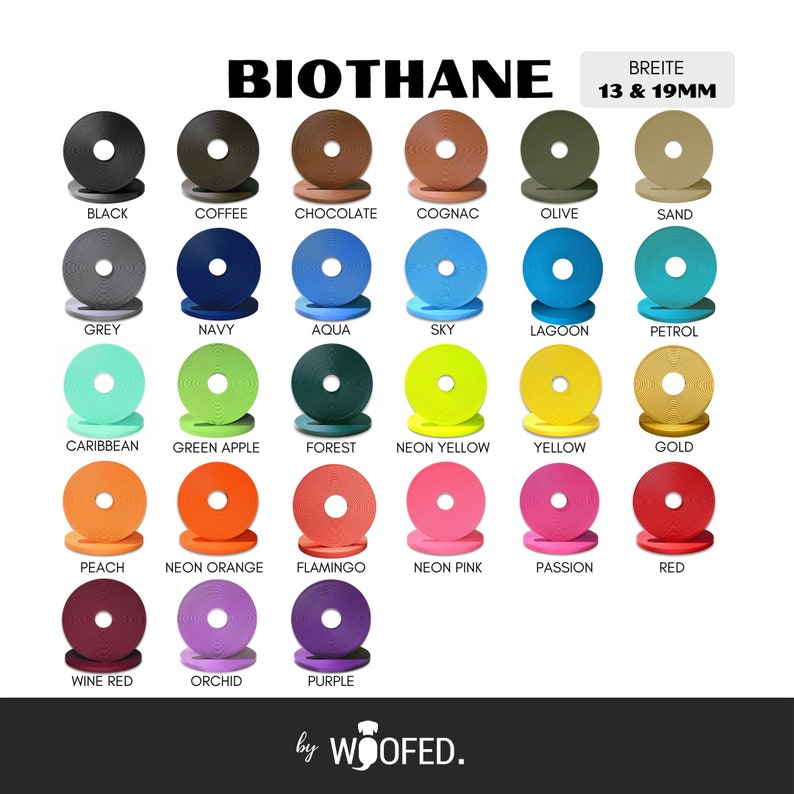 Biothane Umhängeleine 13mm & 19mm breit Freihandleine Hands-free auch für grosse Hunde geeignet versch. Farben 2m 2,5m 3m Bild 7