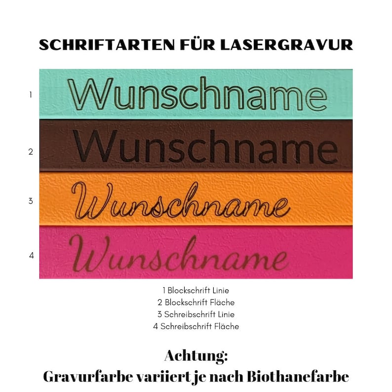 Biothane Hundehalsband breite 19mm 25mm 36 Farben Beschläge in silber, schwarz, gun, rossgold und Messing. Personalsierbar mit Namen Bild 4