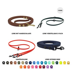 Biothane dog leash 13 mm wide | towline | adjustable leash | Leash | Shoulder Leash | small dog