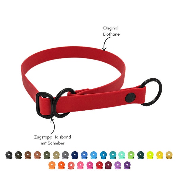 Biothane dog collar 19 mm | 25mm wide | Train stop with slider | adjustable | collar dog | Made-to-measure production