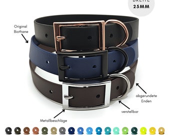 Biothane Dog Collar | width 25 mm | Pin Buckle | adjustable | double bar buckle