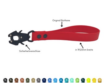Biothane Short Guide Tactical Safety Clasp| Dog 19mm & 25mm wide | handle | Leash | 30cm | 45 cm long | short leash | 25 colors