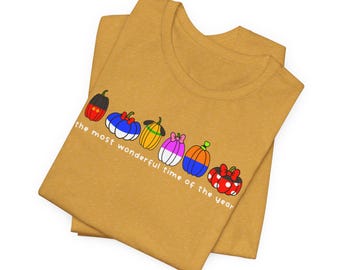 Halloween Disney Trip Shirt: Pumpkin Character Tee, Unisex Adult