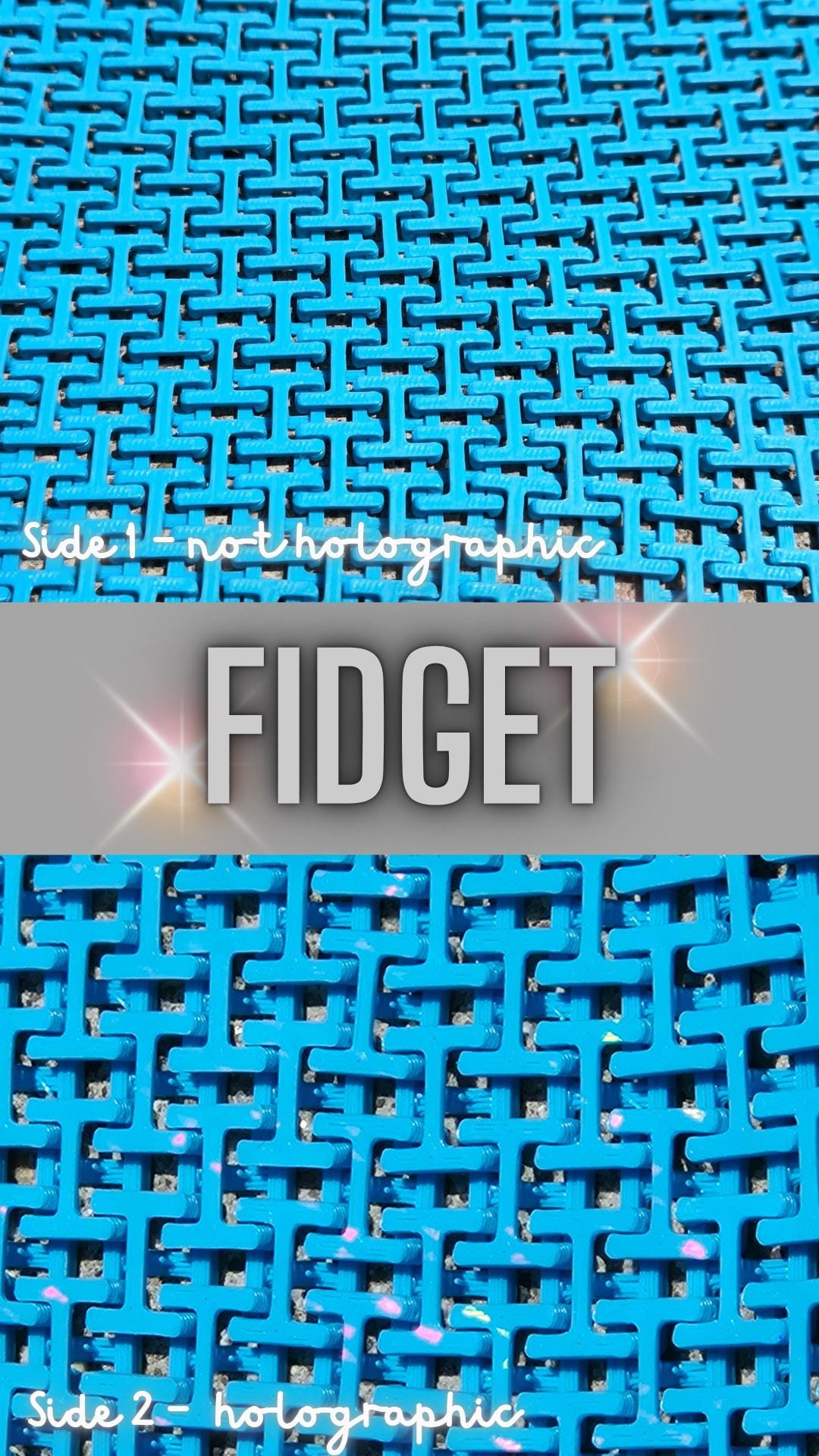 Holographic Blue Fidget Chainmail Sheet: 3D Printed Sensory Toy - Etsy