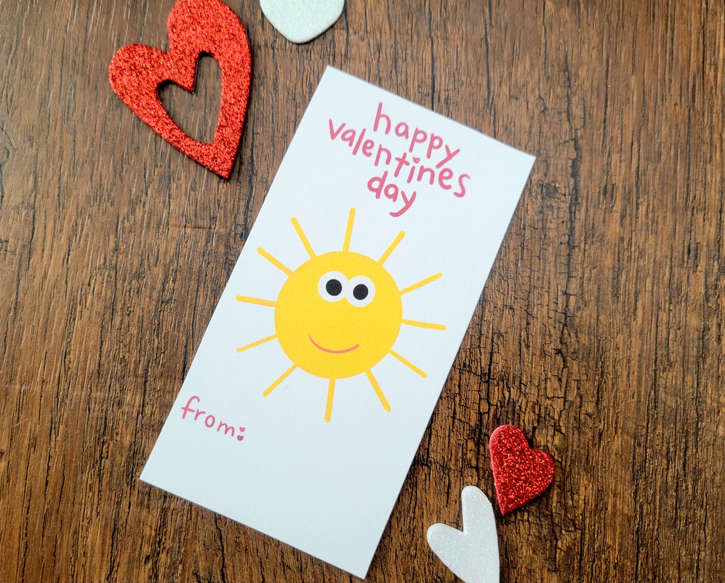 Printable PDF Sunshine Valentine Card - Etsy