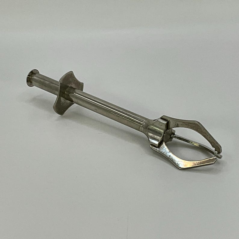 French Vintage Silver Coloured Metal Bar Cocktail Tongs / Ice Cube