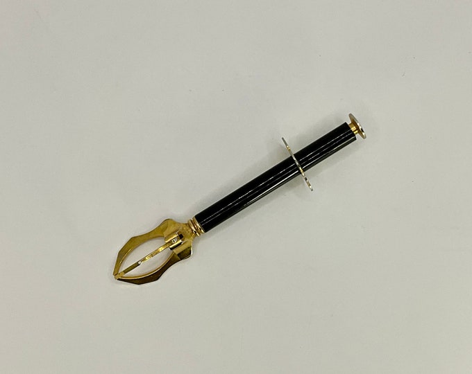 French Vintage Gold Coloured Metal Bar Cocktail Tongs / Ice Cube