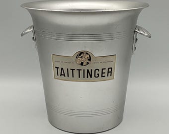 French vintage TAITTINGER Champagne bucket / ice bucket / Seau à Champagne / barware.