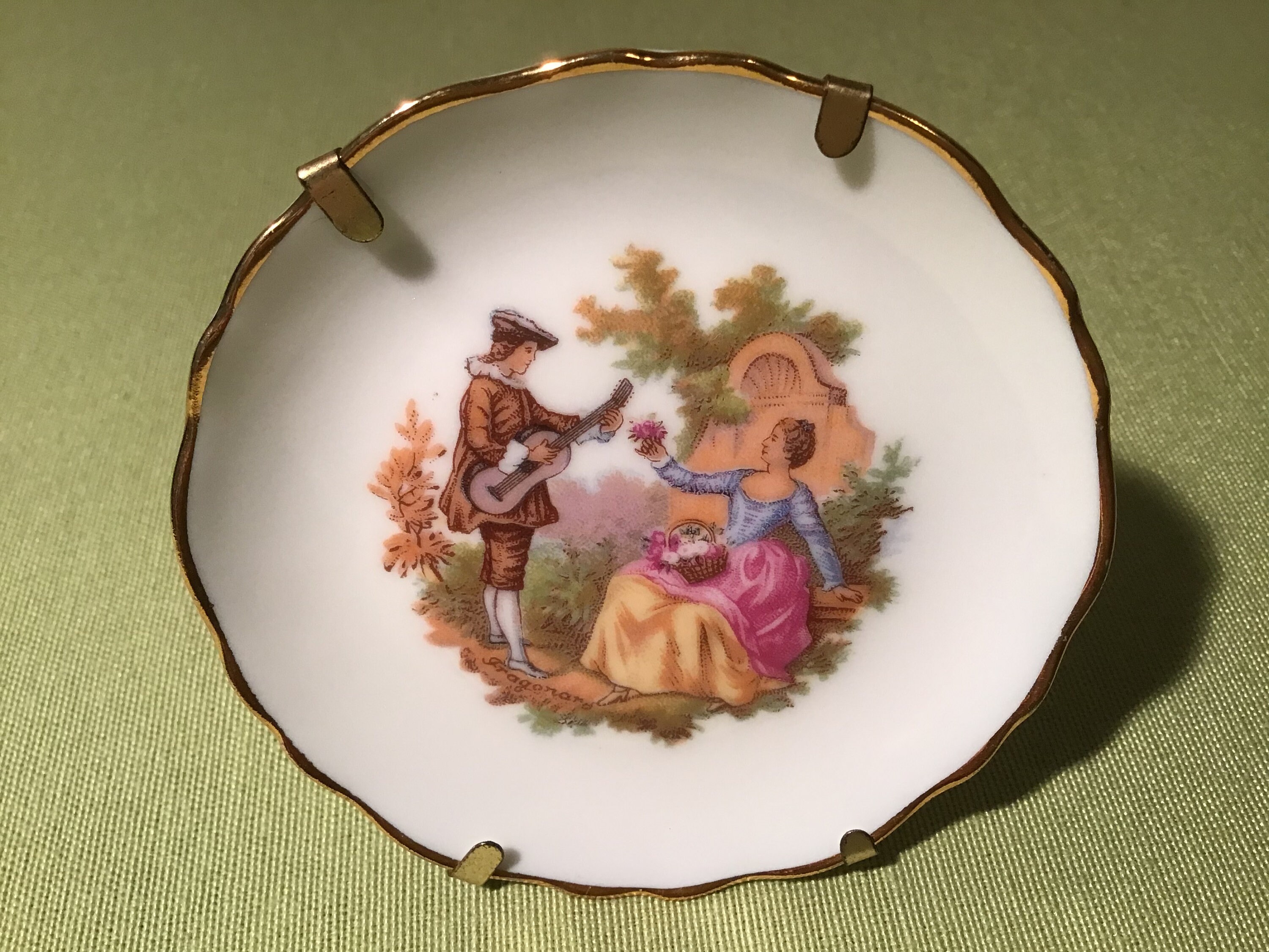 French Vintage Elegant Limoges France Porcelain Small Plate / Bowl