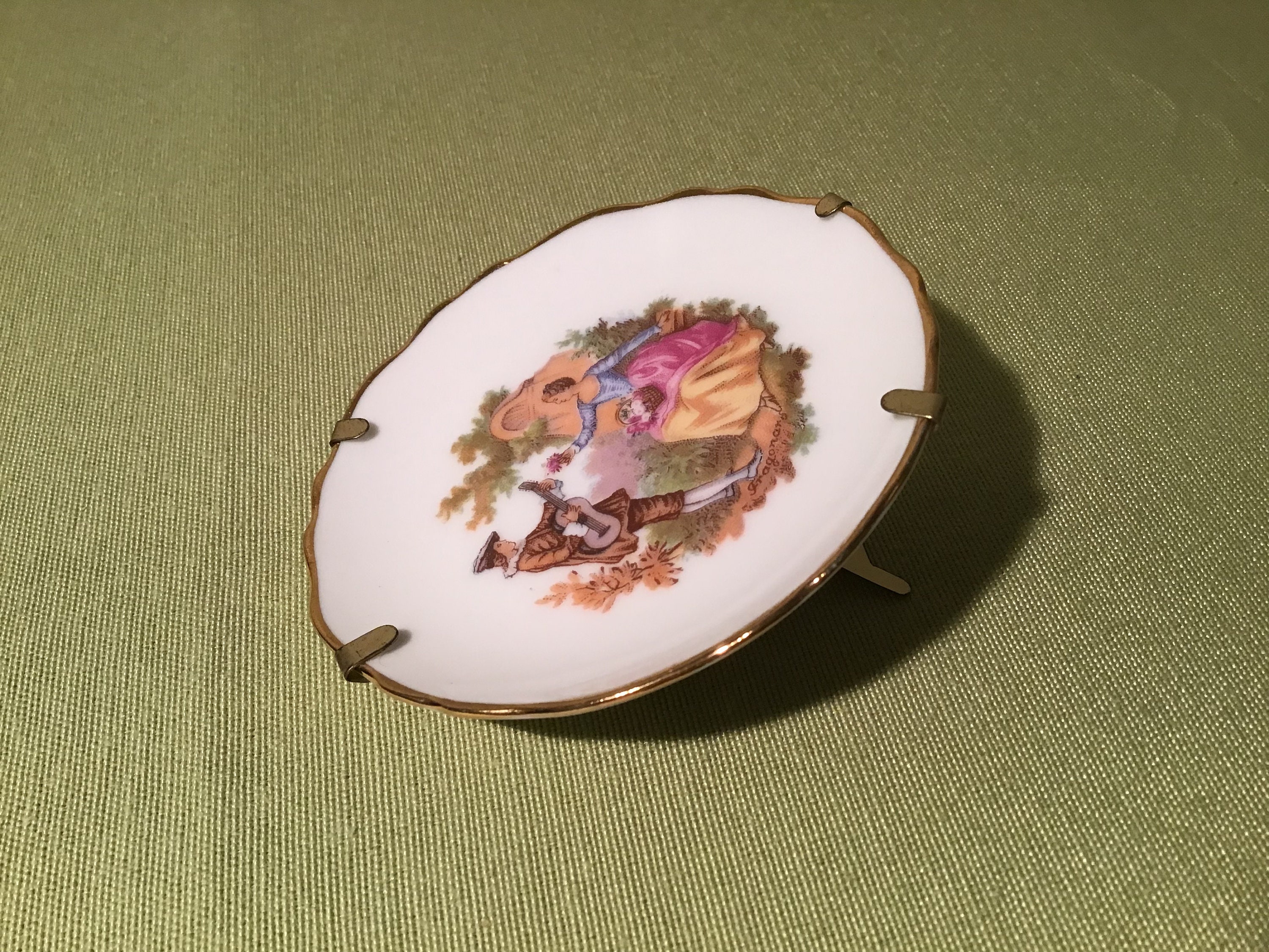 French Vintage Elegant Limoges France Porcelain Small Plate / Bowl