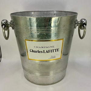 French vintage Charles LAFITTE champagne bucket / Seau à Champagne / barware.