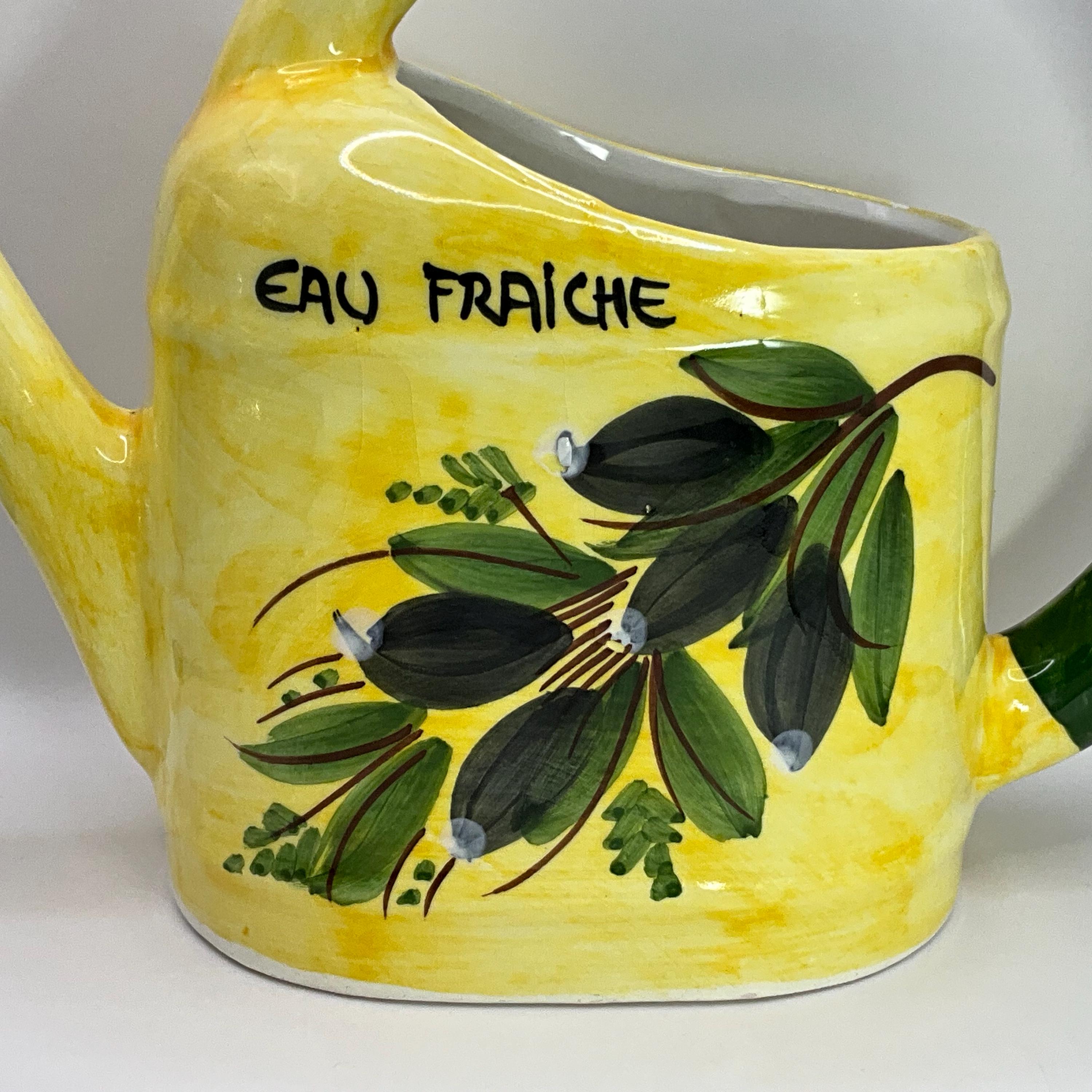 見事なフランス製ヴィンテージハンドメイドの陶器製真水/水差し