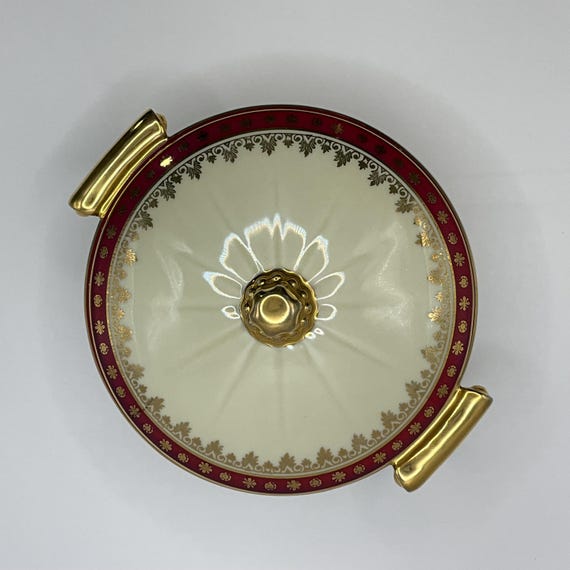 Stunning French Vintage Limoges France Porcelain D'art Lidded