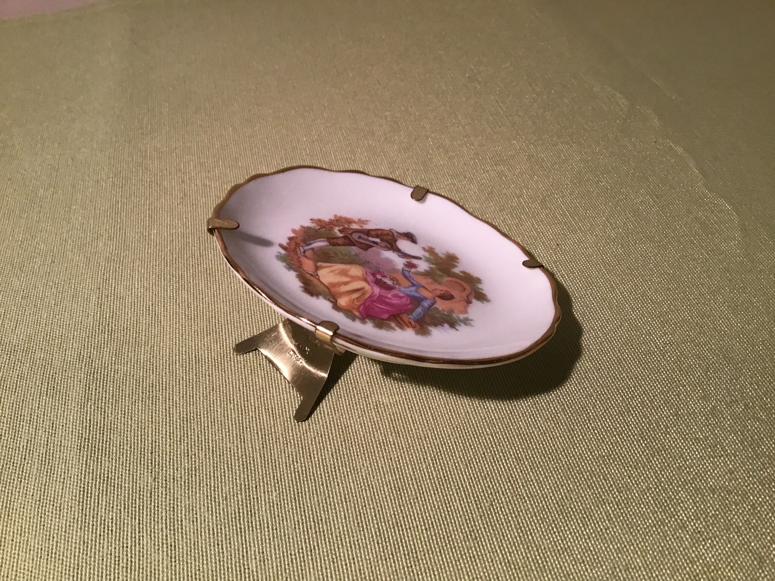 French Vintage Elegant Limoges France Porcelain Small Plate / Bowl