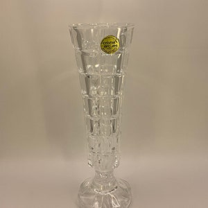 French vintage 1 lead Crystal glass Cristal d&#39;Arques bud / flower vase.
