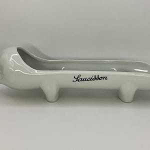 French vintage Porcelaine Francaise Pig shaped Le Saucisson / sausage serving dish.