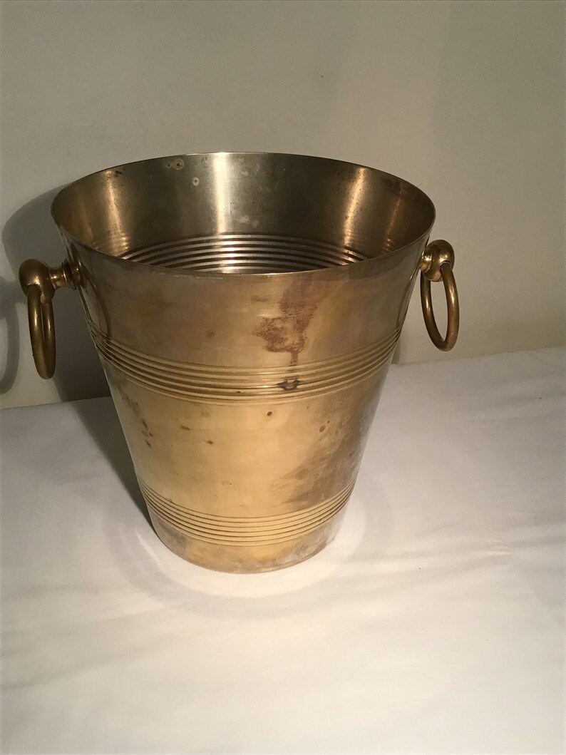 French Vintage Champagne Bucket Made From Brass and Silver Etsy