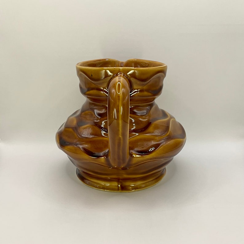 Stunning French Barbotine Majolica Sarreguemines wine pitcher / water jug. image 5