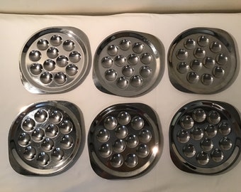 Assiette à Escargots 12 Trous En Inox – Pratique Et Durable