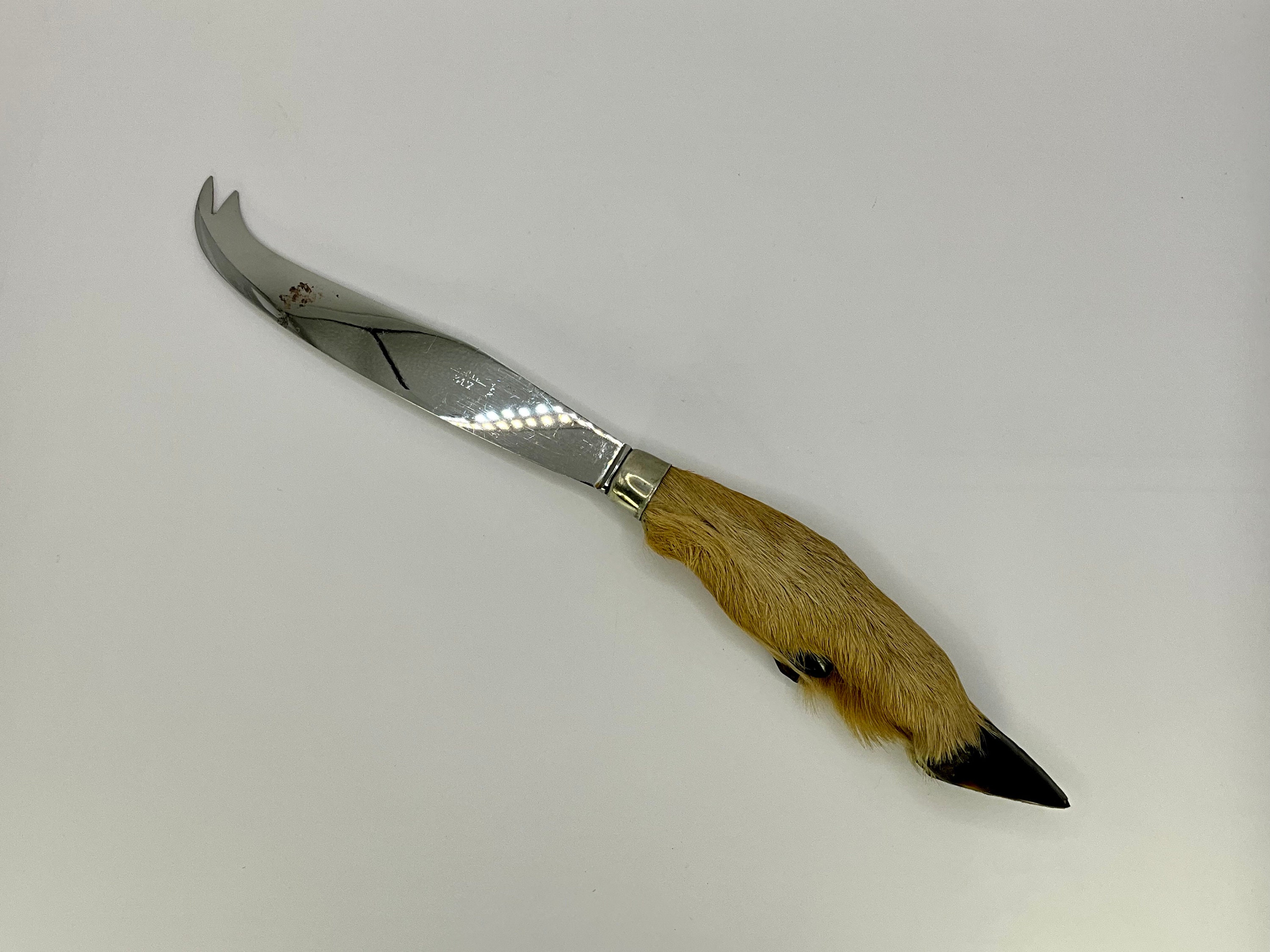 Knife and Fork THIERS Handle Deer Foot Doe Knife Cutting Table Art