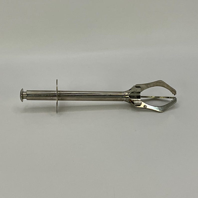 French Vintage Silver Coloured Metal Bar Cocktail Tongs / Ice Cube