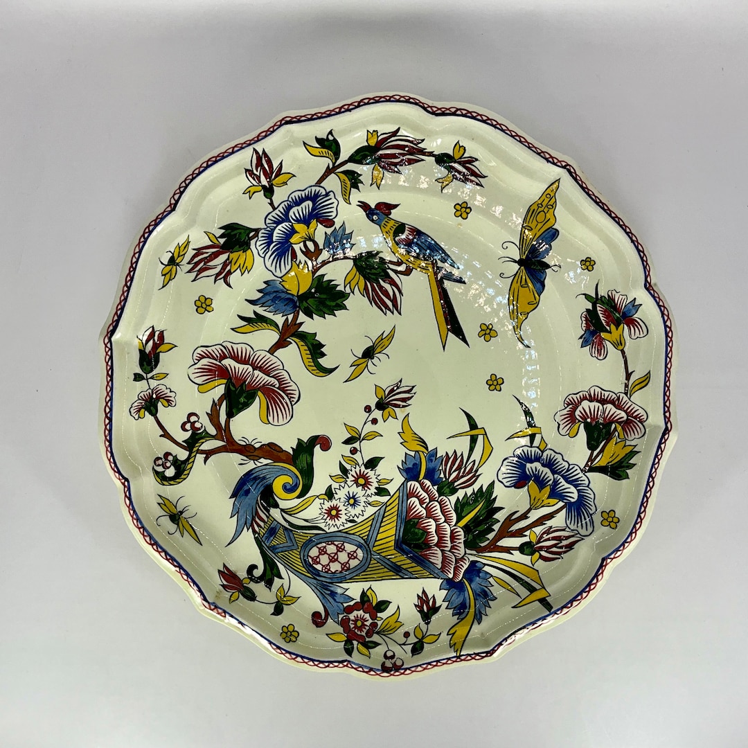 French Vintage Collectable GIEN Decorative Plate With Beautiful Birds ...