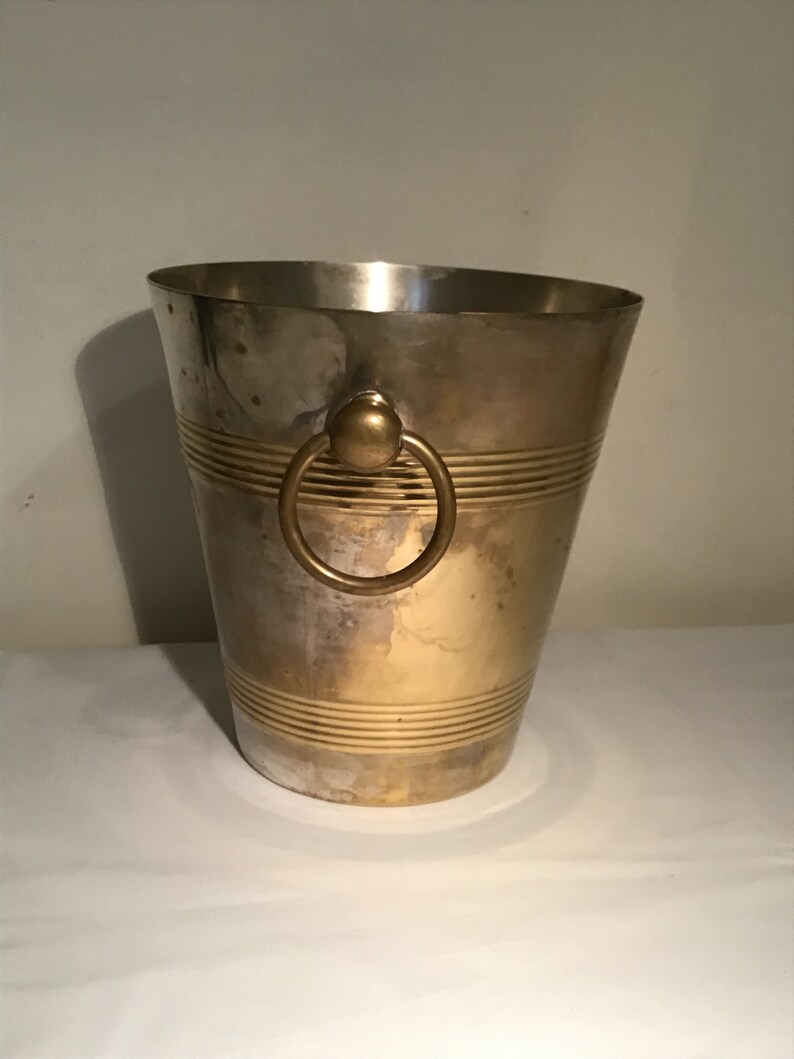French Vintage Champagne Bucket Made From Brass and Silver Etsy