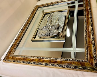 銀版画　イタリア製　　Silver art made in Italy Vintage Sterling Silver Framed Wall Art by Alessandro Zenobi