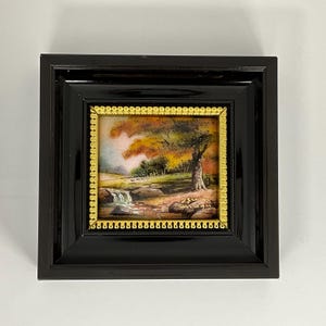 Fantastisk fransk vintage samlarföremål, original autentisk signerad och handmålad Limoges emalj på koppar, målning av J. Granger.