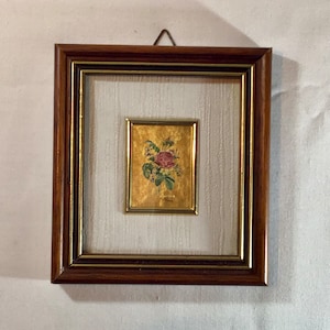 ✨イタリア ミラノで購入 クロモリトグラフ アンティーク23金 金箔画✨ Italian Vintage Collectible 23 Carat Gold Cromolithographie