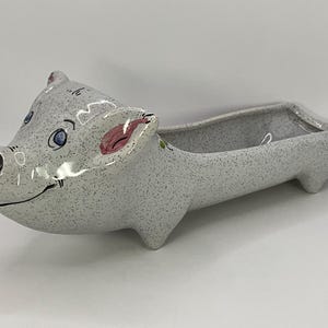 Beautiful French vintage hand made and painted Pig shaped Le Saucisson / sausage serving dish.