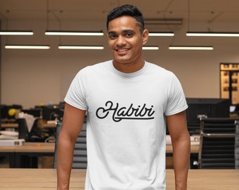 Habibi Unisex Shirt,Bio Baumwolle,Fairtrade,Arabisches Wort Shirt,Shirt für Freunde,Shirt für Geliebte,Freundschafts Shirt,Statement Shirt