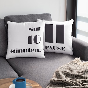 Just 10 Minutes Cushion/Cushion Cover,Minimalist Design Sofa Cushion,Home Decor,Cotton Cushion Cover,Spell Cushion,Measures 40cmx40cm