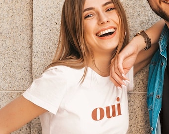 oui Unisex Shirt,Bio Baumwolle,Fairtrade,French Shirt,France Shirt,Statement Shirt,Trend Shirt