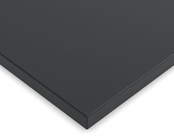 Tischplatte nach Maß - Schwarz - 19mm - 2mm ABS Kante - Dekorplatte - Spanplatte - Zuschnitt - Melaminharzbeschichtung