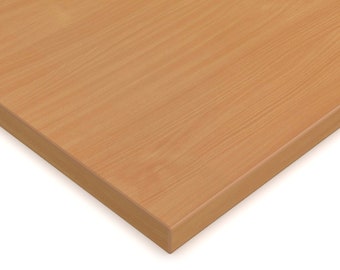 Tafelblad op maat - beuken - 19 mm - 2 mm ABS rand - decoratieve plaat - spaanplaat - op maat gesneden - melamineharscoating