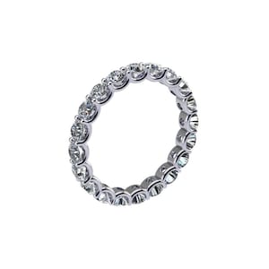 2ctw - U Setting Diamond Eternity Band for Women, Lab Diamond Eternity Ring, Diamond Wedding Band, Platinum, Yellow, White, Rose Gold Ring