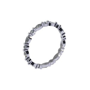 1-ctw Runder und Marquise Diamant Eternity Ring, Marquise Diamant Ring, Rund Diamant Ring, Lab Diamond, Rose, Gelb, Weißgold, Platin