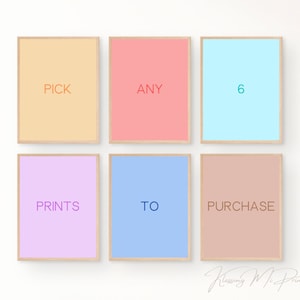 Pick Any 6 Digital Prints, Custom Gallery Wall Art Set, Pick Your Own Prints, Modern Wall Art, Custom Wall Art, DIGITAL DOWNLOAD, PRINTABLE