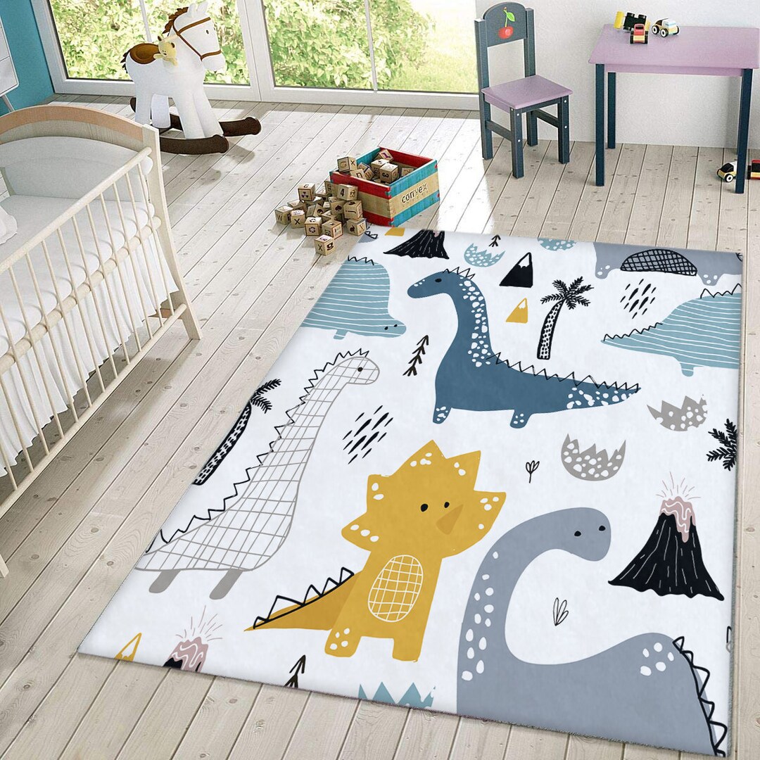 Dinosaur Family Kids Rug,dinosaurs Kids Rug,play Rug,nursery Rug,kids