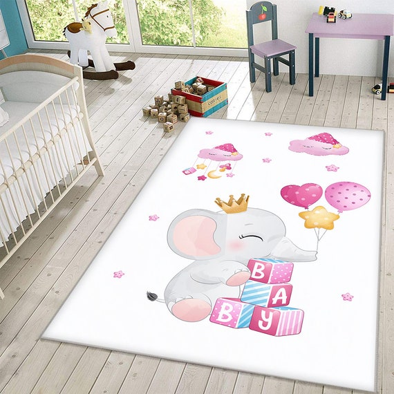 Alfombra Habitación Infantil Elefante Nube