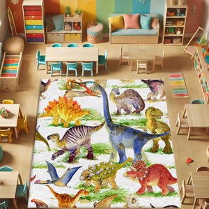 tappeto per bambini con dinosauri, tappeto da gioco, tappeto per la cameretta dei bambini, tappeto per la cameretta dei bambini, regalo per la cameretta dei bambini
