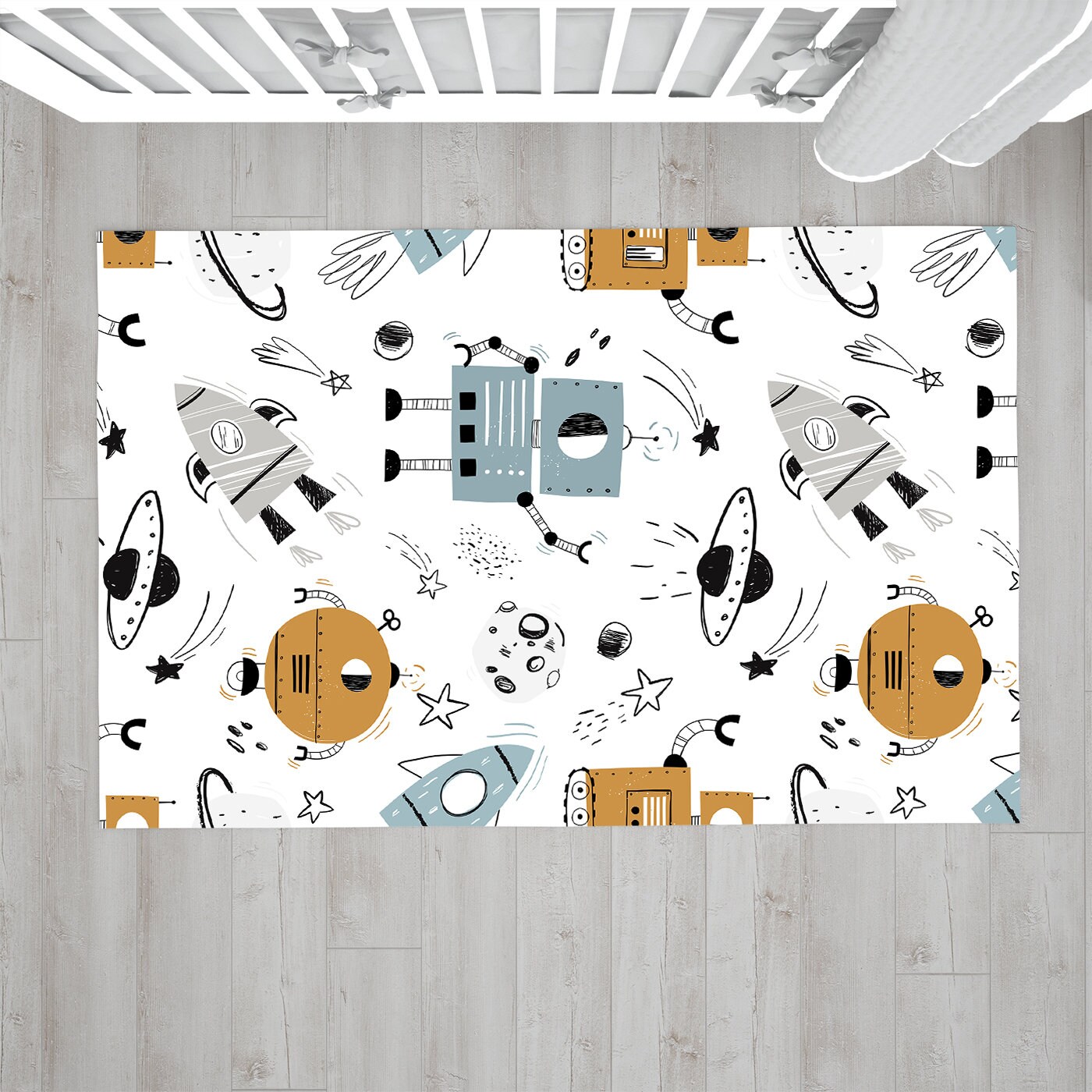 Robot Carpet, Robot Pattern Carpet, Space Vehicle Carpet, Rocket Carpet ...