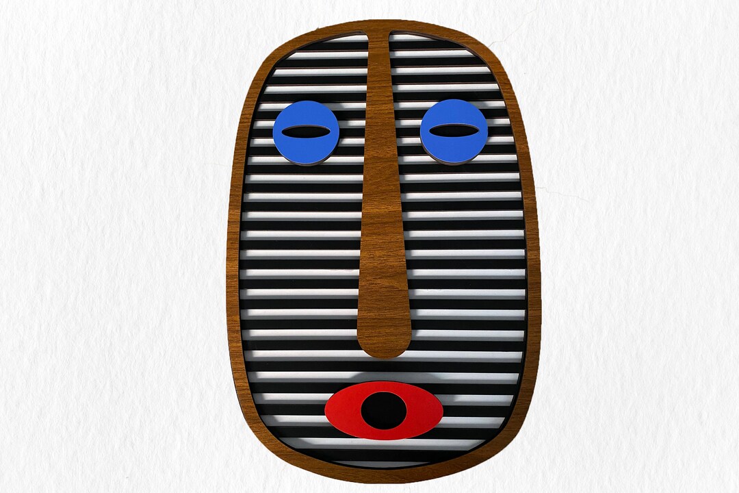 Modern African Mask, African Wall Decor,modern Wall Sculpture, 3D Wall Art, Wood Wall Hanging
